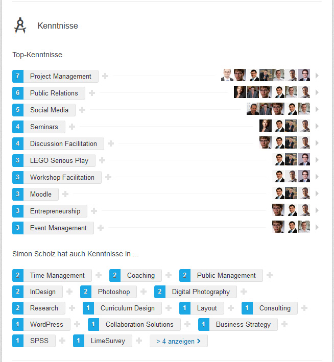 Niedrigschwellig, direkt und übersichtlich: Bestätigte Kenntnisse auf LinkedIn